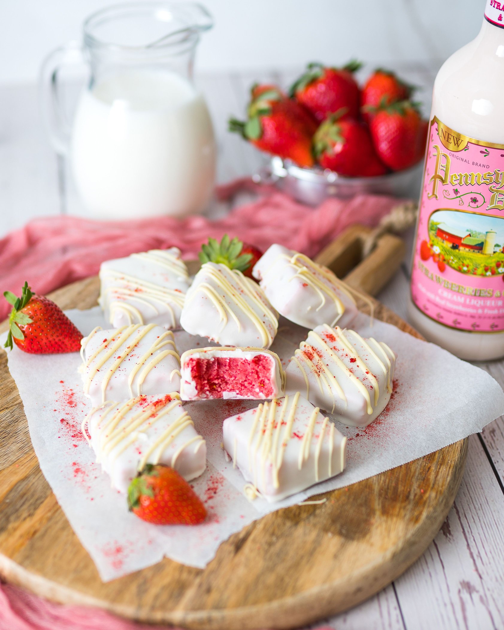 Strawberry Cake Truffles